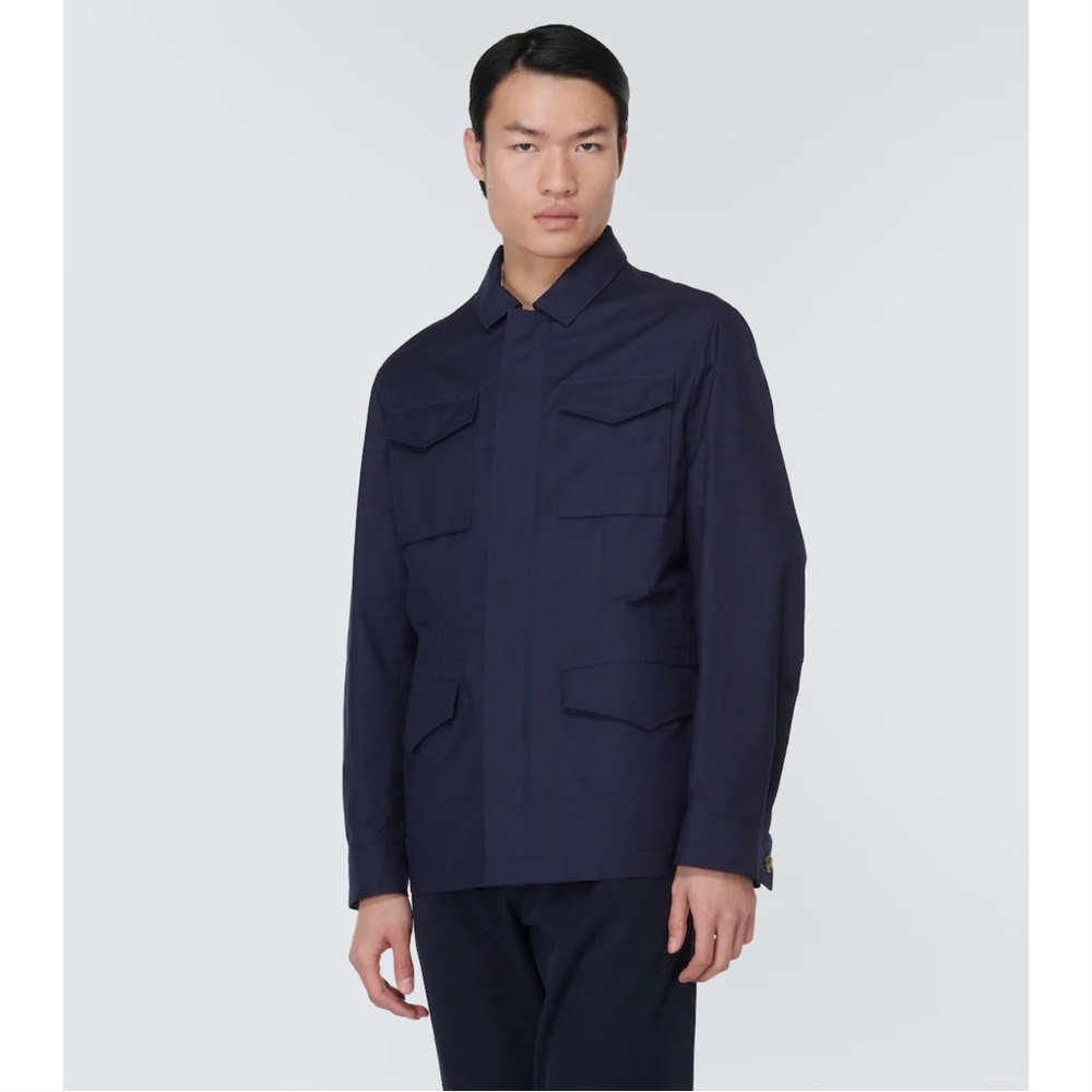 Kill Kapture Full Metal Military Style Jacket - Navy Blue